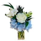 Centre de table délice - Hortensia & rose (haut 15cm)