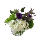 Centre de table Hortensia & Eucalyptus (diam 20cm)