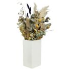 Dried flowers tube white vase (height 30cm)