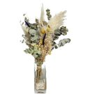 Dried flowers tube glass vase (height 30cm)