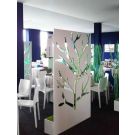 Panel with plant-themed silhouettes (height 190cm)