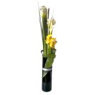 Cascade of white and yellow calla lilies (height 70 to 90cm)