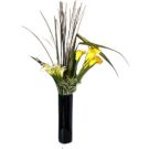 Bouquet of white and yellow calla lilies (height 70 à 90cm)