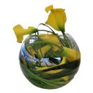 Bouquet of calla lilies and greenery (diam 30cm)