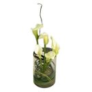 Centrepiece with white calla lilies (15x20cm)