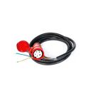 Female P17 16A three-phase + N + E power socket + 1.5m of 6sq.mm cable